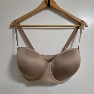 Third Love 36F  24/7 Classic Strapless Everyday Wear Bra Womens Taupe‎ Nude